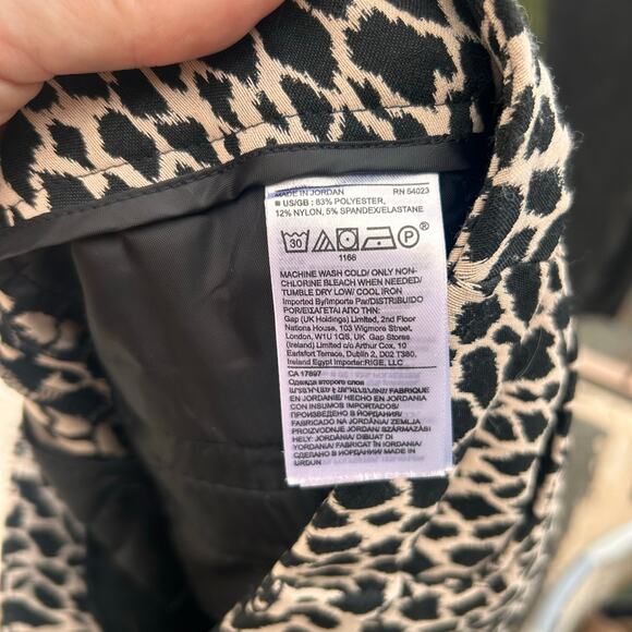 Banana Republic Leopard Print Jacquard Pants Size 0 - Picture 4 of 4